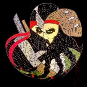 Pirates vs Ninjas t-shirt from Loot Crate, ladies XL. New, never worn!